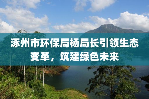 涿州市环保局杨局长引领生态变革，筑建绿色未来