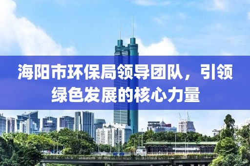 海阳市环保局领导团队，引领绿色发展的核心力量