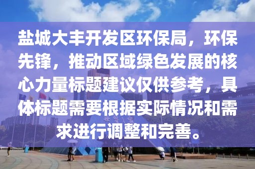 盐城大丰开发区环保局，环保先锋，推动区域绿色发展的核心力量标题建议仅供参考，具体标题需要根据实际情况和需求进行调整和完善。