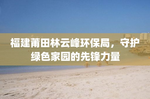 福建莆田林云峰环保局，守护绿色家园的先锋力量