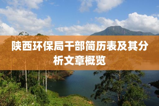 陕西环保局干部简历表及其分析文章概览