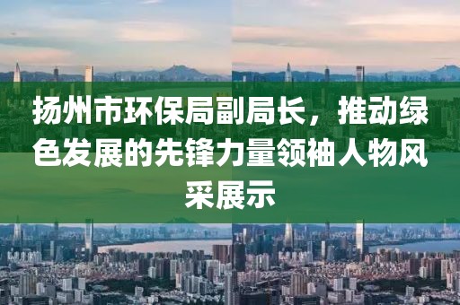 扬州市环保局副局长，推动绿色发展的先锋力量领袖人物风采展示