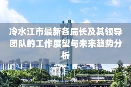 冷水江市最新各局长及其领导团队的工作展望与未来趋势分析