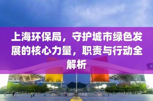 上海环保局，守护城市绿色发展的核心力量，职责与行动全解析