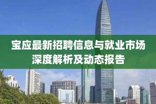 宝应最新招聘信息与就业市场深度解析及动态报告