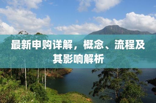 最新申购详解，概念、流程及其影响解析