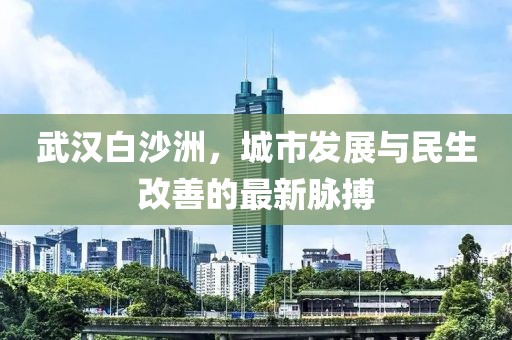 武汉白沙洲，城市发展与民生改善的最新脉搏