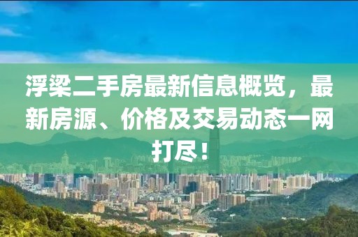 浮梁二手房最新信息概览，最新房源、价格及交易动态一网打尽！