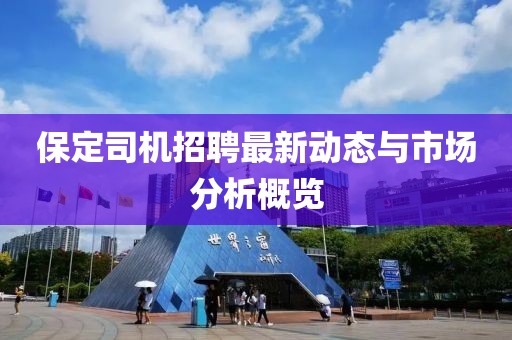 保定司机招聘最新动态与市场分析概览